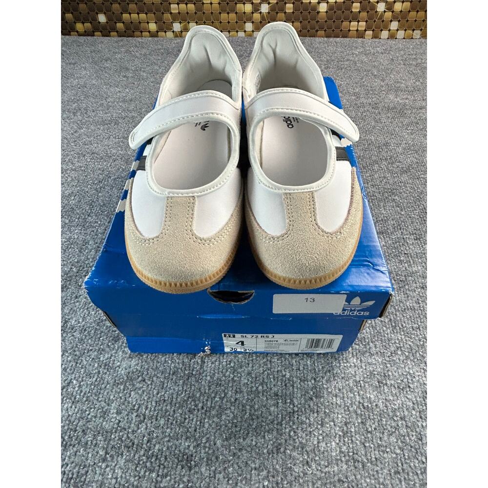 Adidas SL 72 RS J Mary Jane White Black Gum Sneakers Y4 W5.5 - Picture 9 of 10